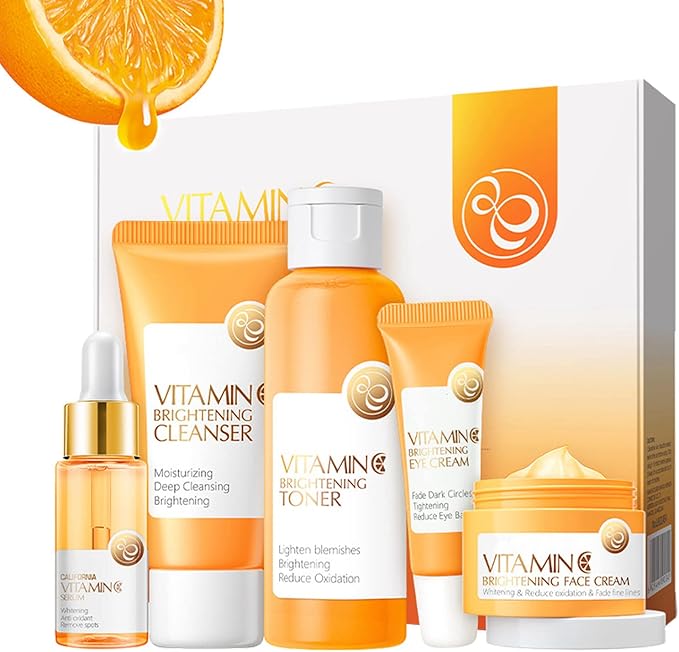 Skincare Gifts Set for Teenage Girls - Vitamin C Skin Care Sets & kits - Anti-Aging Gift Sets for Women,Pamper Gifts for Her (5PCS)