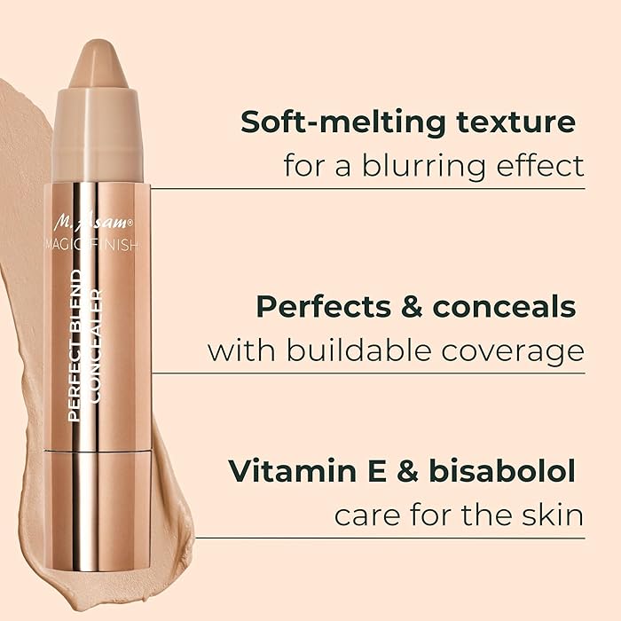 M. Asam MAGIC FINISH Perfect Blend Concealer Stick Fair (3g) – Concealer Stick with Bisabolol & Vitamin E, Smooth Texture for Dark Circles, Blemishes, Natural Coverage & Flawless Finish, Vegan